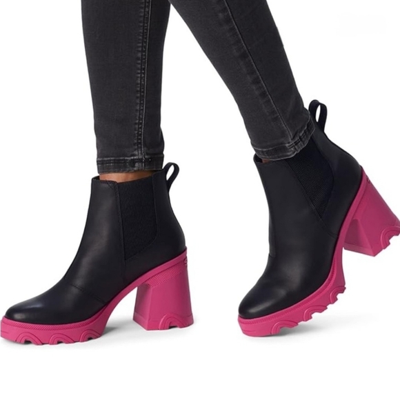 Womens Sorel Brex Boot Heel Chelsea Waterproof Cactus PINK  Size 6 - Picture 1 of 13
